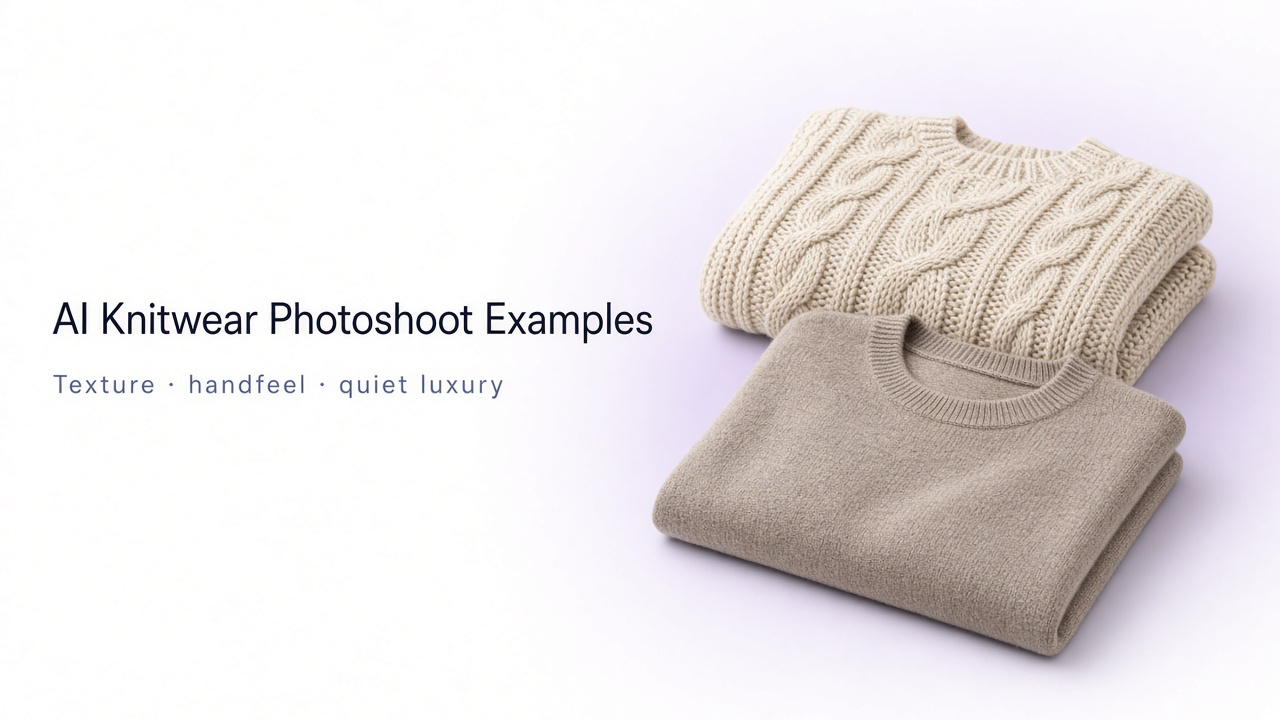 Relaxed chunky-knit lifestyle portrait and refined cashmere editorial interior
