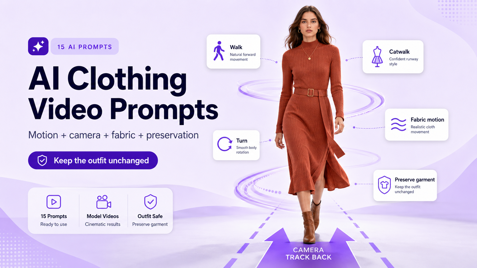 AI fashion model walking in a clothing video created from a still fashion photo