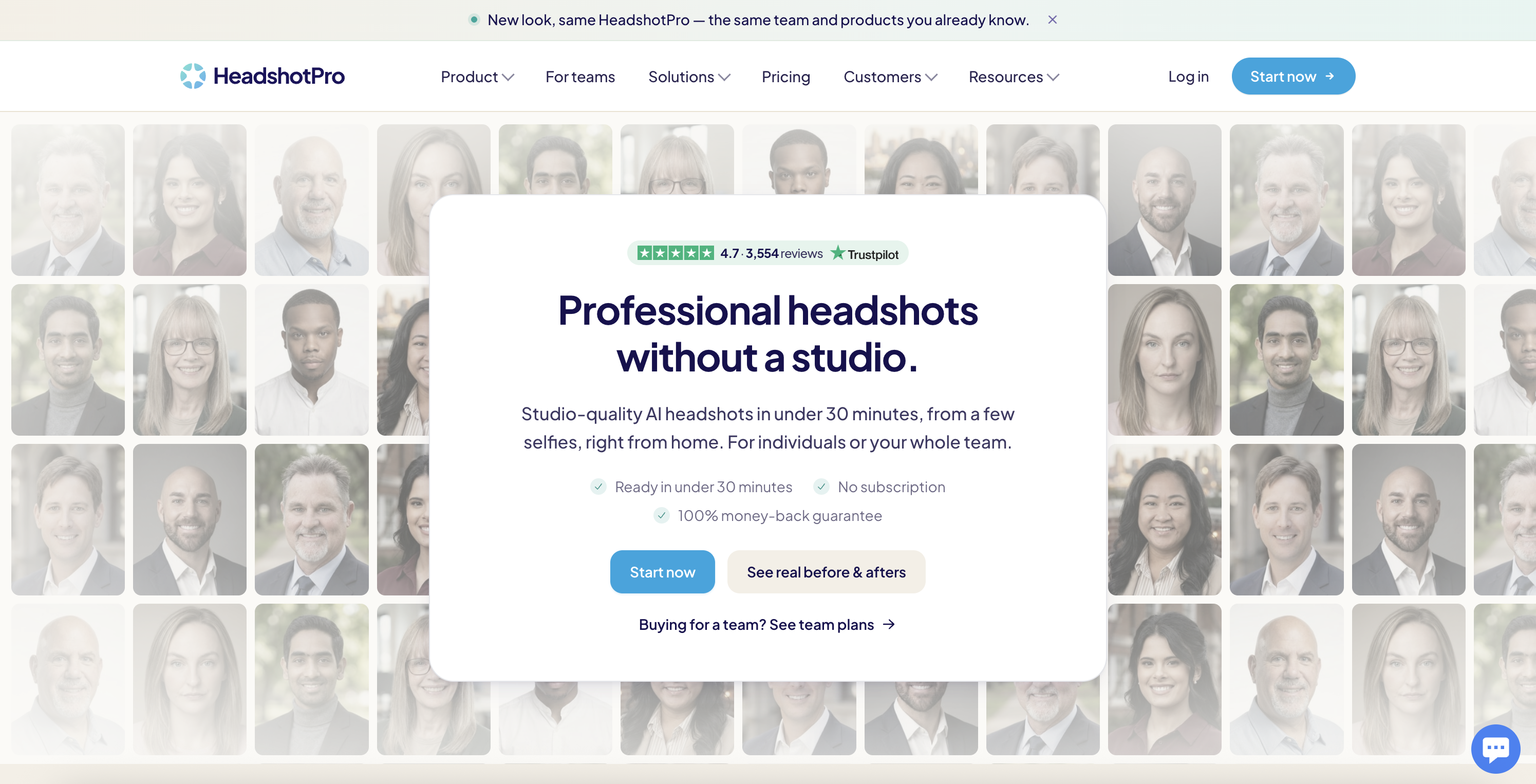 HeadshotPro professional AI-generated business headshots with multiple studio backgrounds and corporate outfits