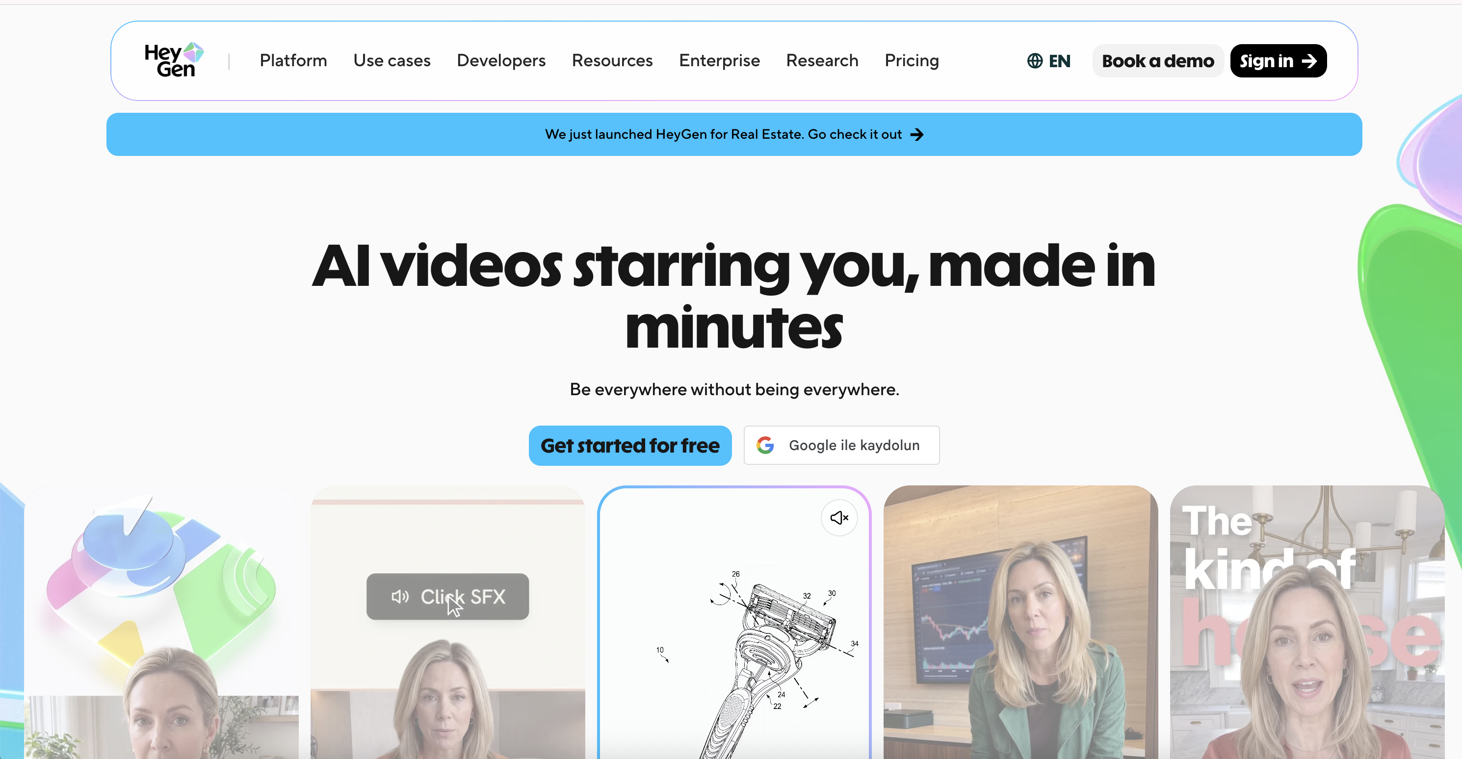 HeyGen AI presenter product videos with narration, captions, and product demos