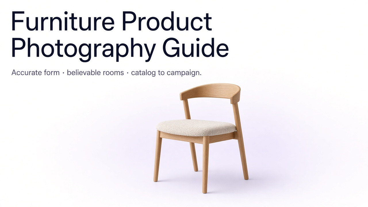 Modern furniture product photography showing a chair in a clean styled interior