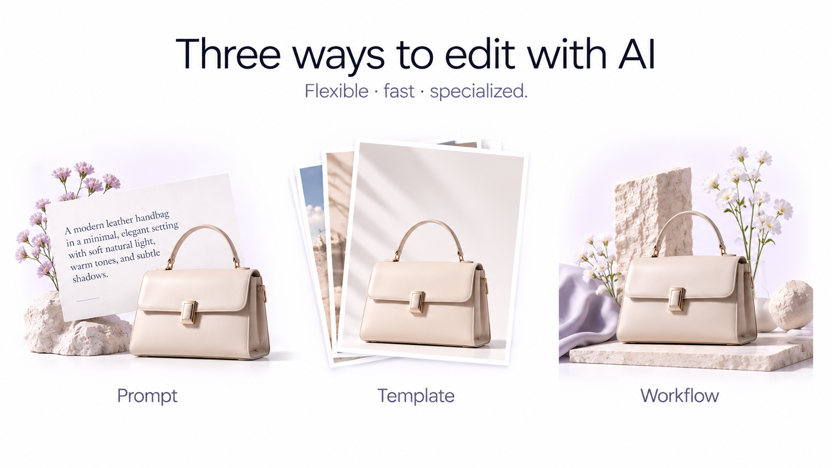 Simple product photograph transformed into a professional campaign image using AI
