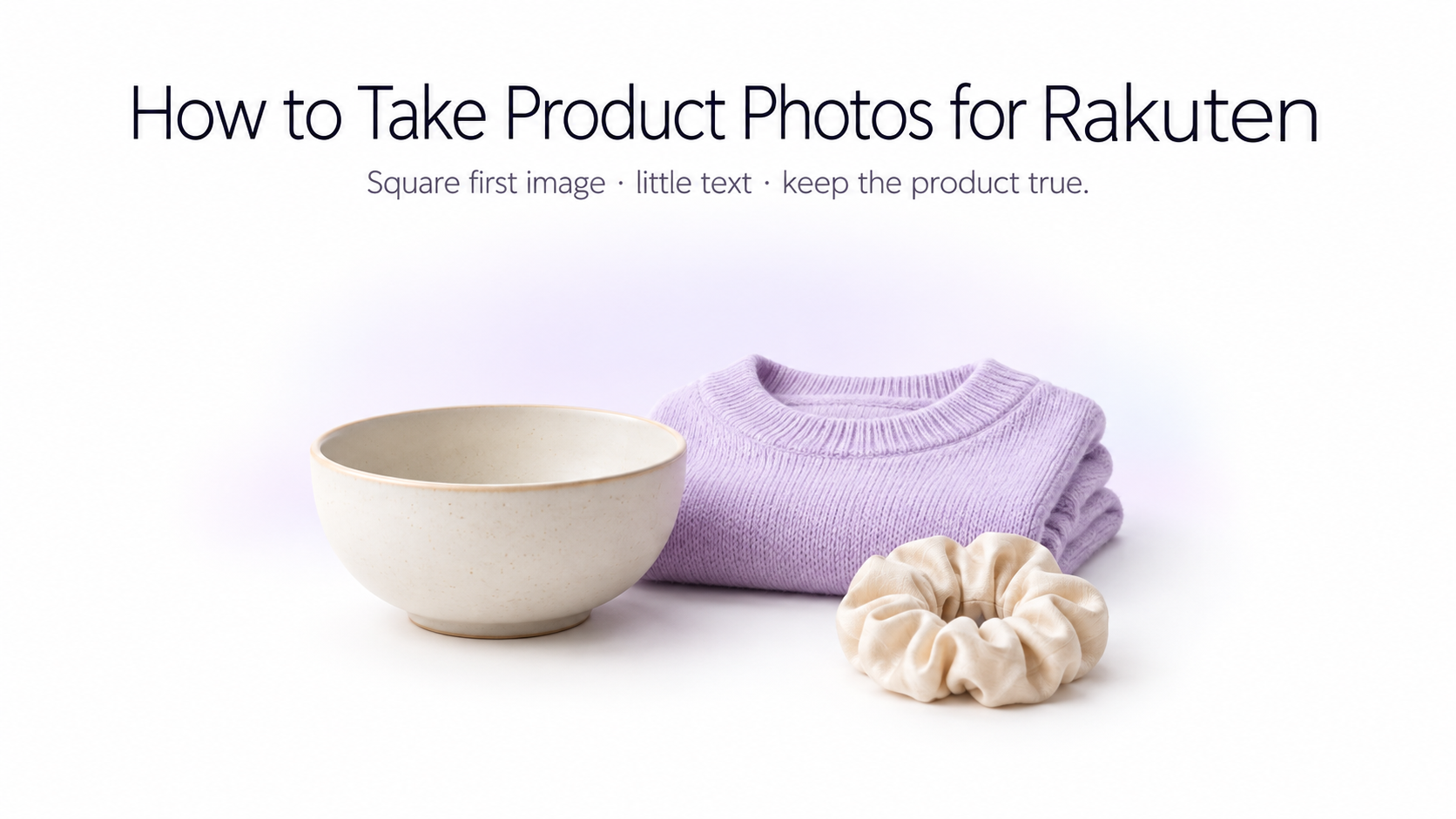 Clean ecommerce product photography prepared for a Rakuten Japan product listing