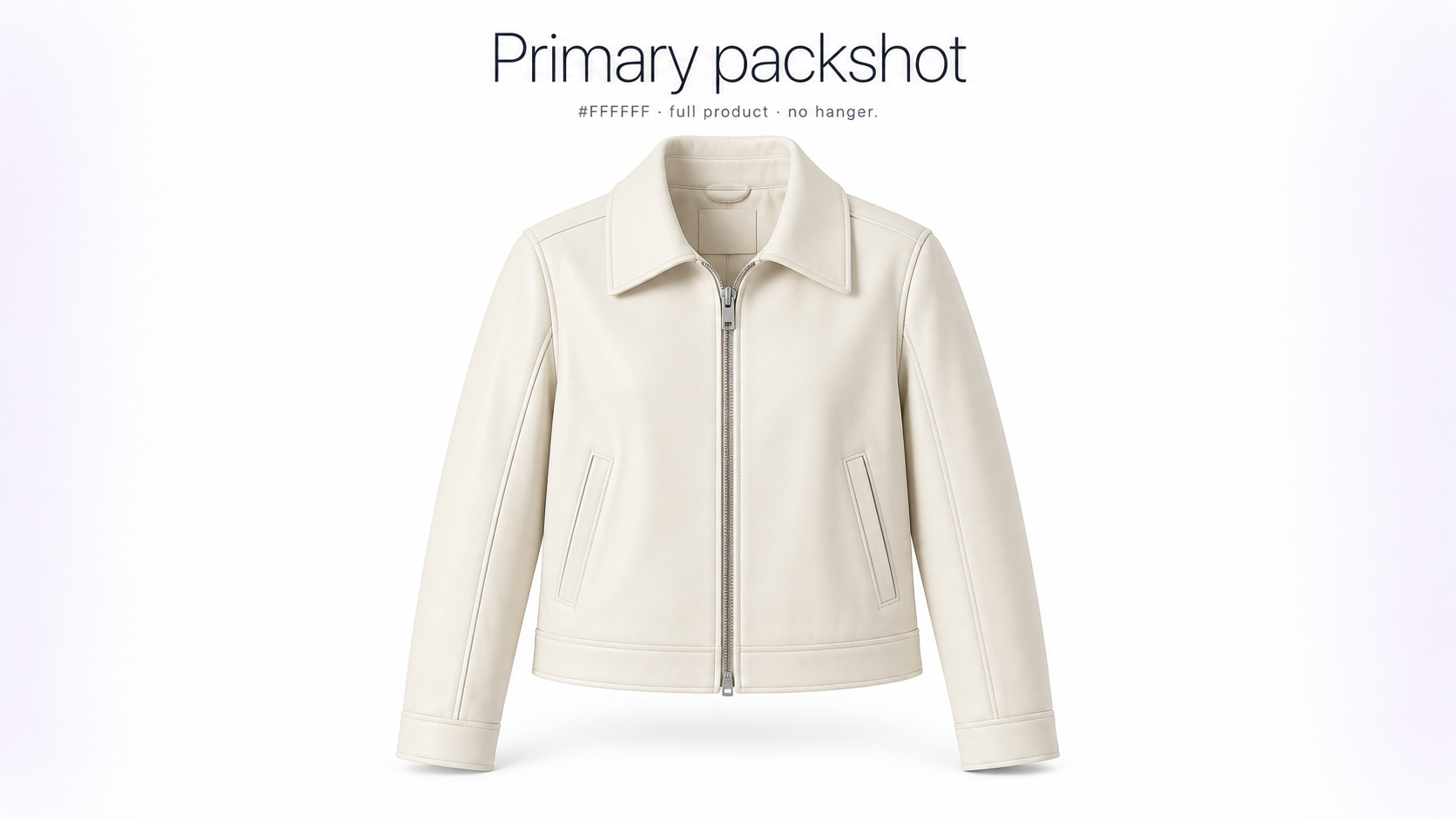 Packshot limpio de Zalando de un producto de moda sobre un fondo blanco puro con el artículo completo visible