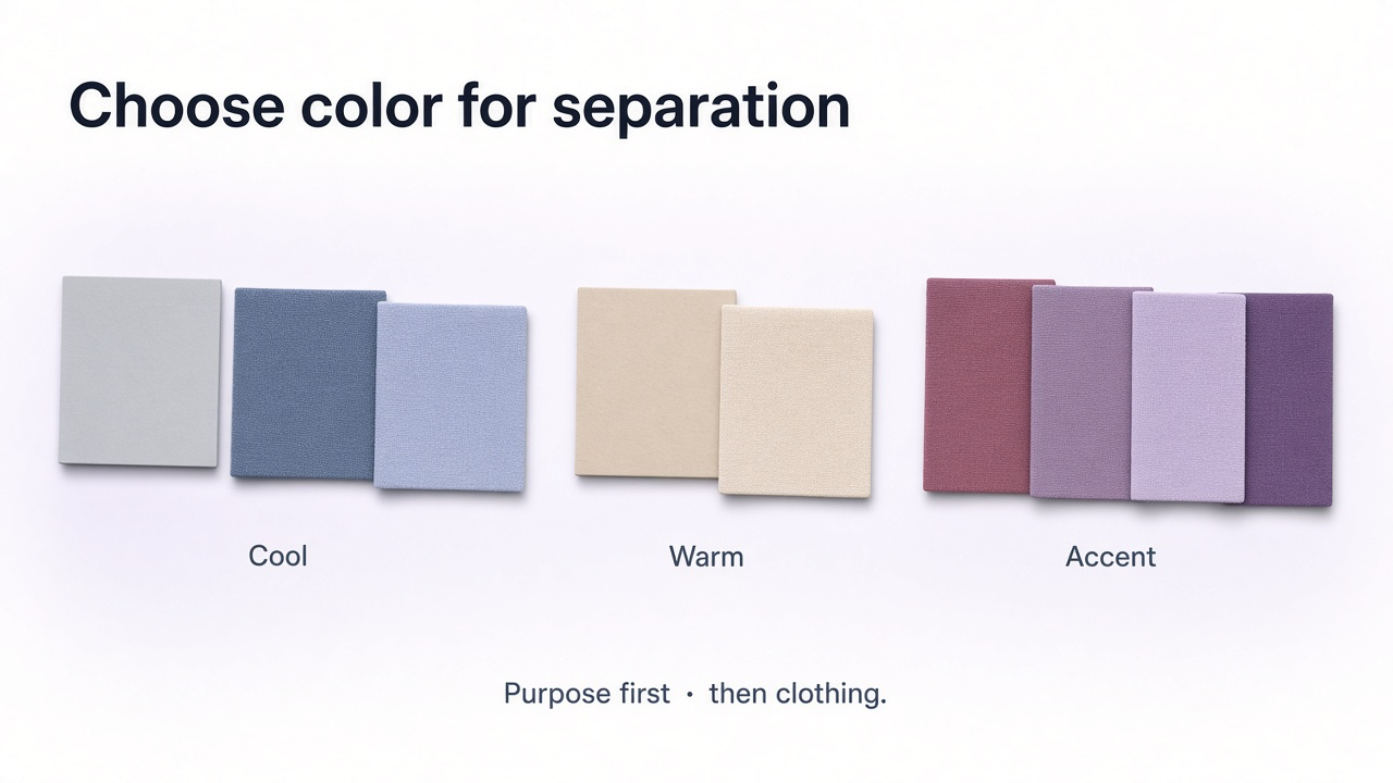 Portrait backdrop color swatches in cool, warm, and accent groups