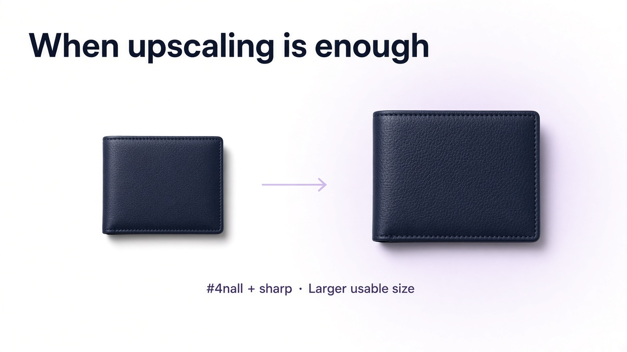 Small clean product print next to a larger high-resolution version of the same product